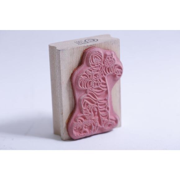 Funny Mummy with Owl, Ghost and Pumpkin, Halloween, Message Stamp - Picture 2 of 3